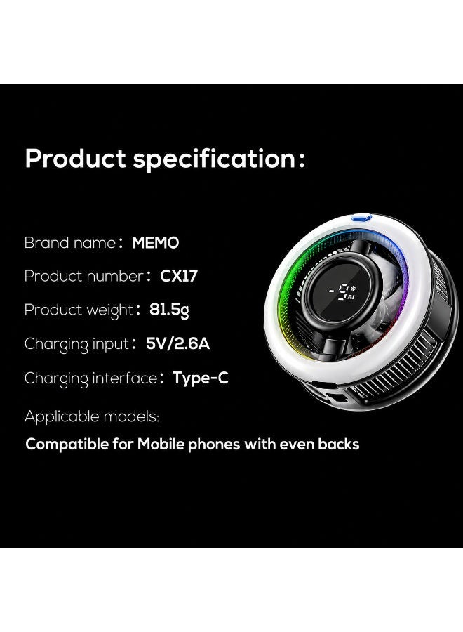 Memo CX17 Magnetic Smartphone Cooler, 15W Fast Cooling Semiconductor Radiator Fa