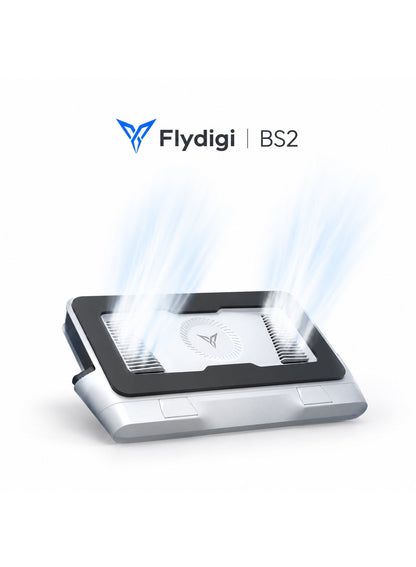 Gaming Laptop Cooler Flydigi BS2, High-Performance Laptop Cooling Pad for 15.6–21 Inch, Wind-Pressure Closed-Loop Turbo Fan up to 3000RPM, Intelligent Temperature Control, Low Noise, 4-Level Adjustable Stand for ASUS ROG, Alienware, Lenovo Legion