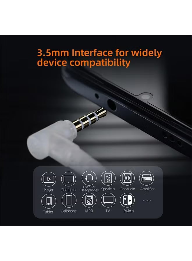 Z 47-42 AUX 0.78mm Pin Silver-Plated Upgrade Cable with Professional-Grade Dual Microphone Array for Full-Frequency Ultra-HD Voice, Compatible with KZ 0.78mm Pin Series in-Ear Headphones (3.5mm)