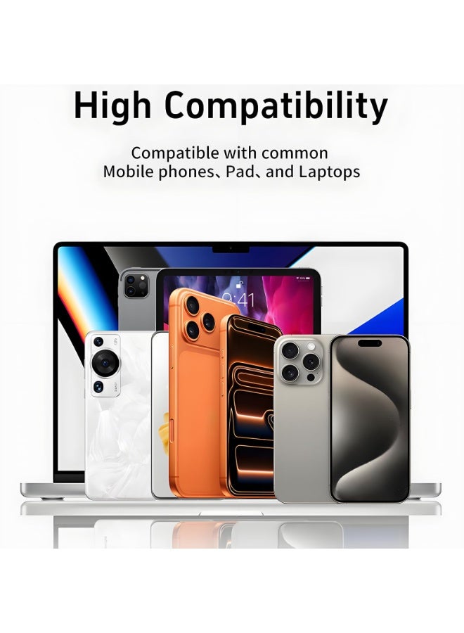 Basemo 240W Phone Holder Cable, USB-C Type-C Data Cable with PD Fast Charging, M