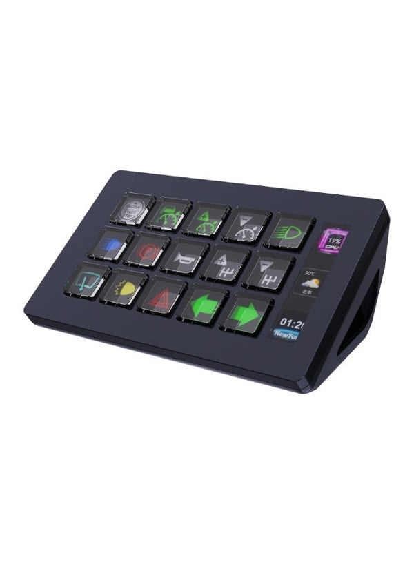 وحدة تحكم بث مخصصة MiraBox HSV293S مع 15 مفتاحًا ديناميكيًا ولوحة معلومات جانبية