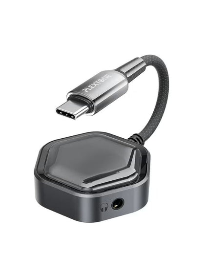 Plextone GS1 Pro Gaming Adapter & Converter Dongle, 2-in-1 USB-C to 3.5mm AUX Au