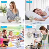 SmartDevil USB Desk Fan, Small Personal Desktop Table Fan with Strong Wind, Quiet Operation Portable Mini Fan for Home Office Bedroom Table and Desktop (white)