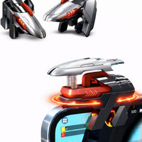 MEMO AK06 Automatic Laser Gaming Mobile Triggers, Super Fast Shooting, 25mAh long-lasting battery,High-Frequency Burst Mode, Alloy Buttons, iPhone/Android Compatible, PUBG Battlefield Accessory