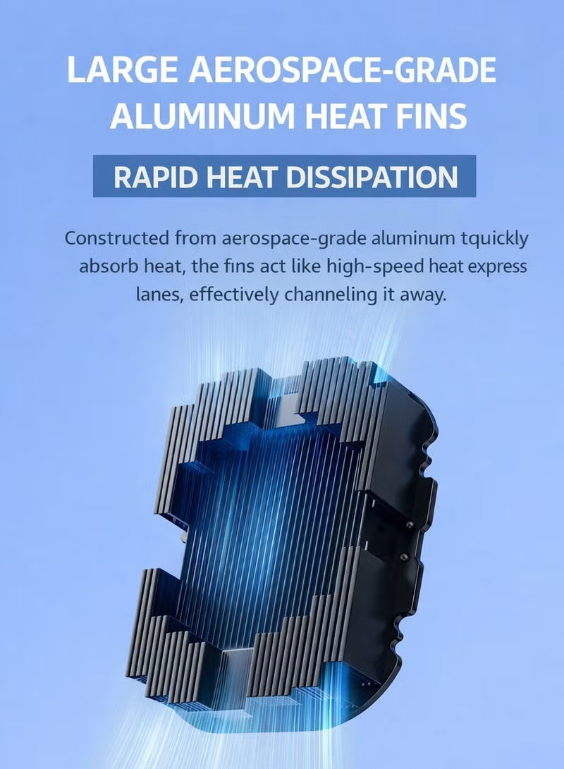 Phone Cooler RedMagic 8 Pro Magnetic Phone/Tablet Cooler – 36 W Ultra-Cooling Gaming Fan with Graphene Heatsink, Magnetic Mount & Clip – Cooling Fan For Smartphones, Tablets, iPad & Steam Deck (Perfect for PUBG Mobile, COD & More)
