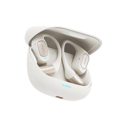 Nubia LiveFlip Wireless Earbuds, 15mm Ultra-Large Driver, 40-Hour Battery Life, IPX4 Water Resistant, Bluetooth 5.4, ENC Noise Cancelling For Perfect for Music & Gaming (LEBANON ONLY)