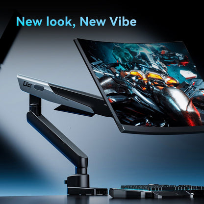 Humanex Humanex Stealth Mecha Premium Professional Gaming Monitor Arm, Single Mo