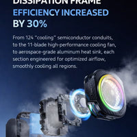 Phone Cooler RedMagic 8 Pro Magnetic Phone/Tablet Cooler – 36W Ultra-Cooling Gaming Fan with 65W DAO Charger, Graphene Heatsink, Magnetic Mount & Clip – Powerful Cooling Fan for Smartphones, Tablets, iPad & Steam Deck (Perfect for PUBG Mobile, COD & More)