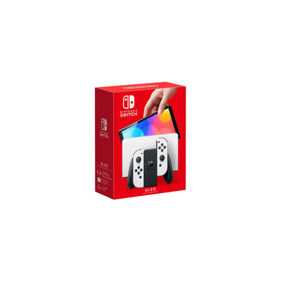 Nintendo Switch OLED Model Console, White Joy-Con, 7-inch OLED Screen, 64GB Storage, Dock with Wired LAN Port, TV / Tabletop / Handheld Modes