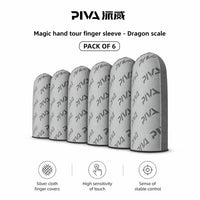 PIVA Dragon Scale Gaming Finger Sleeves – High Sensitivity Silver Fiber, Ultra-Thin & Lightweight, Anti-Sweat Breathable Touchscreen Finger Covers, Smooth & Lag-Free Control for PUBG Mobile, RedMagic, iPhone, iPad & Android (2 Pairs / 4 Pcs)