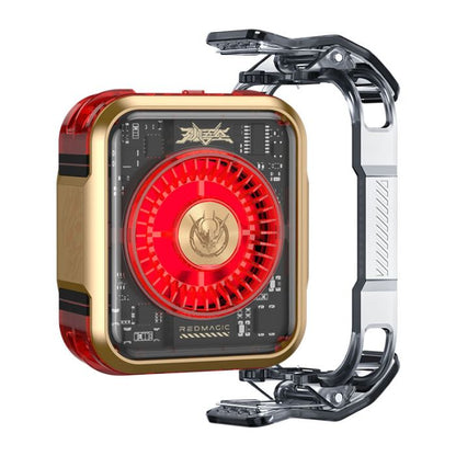 Golden RedMagic 5 Pro Magnetic Phone Cooler – Special Edition, 36W RGB Radiator Fan with Clip, Semiconductor Graphene Heatsink for Gaming, Streaming, iPhone, Android, iPad