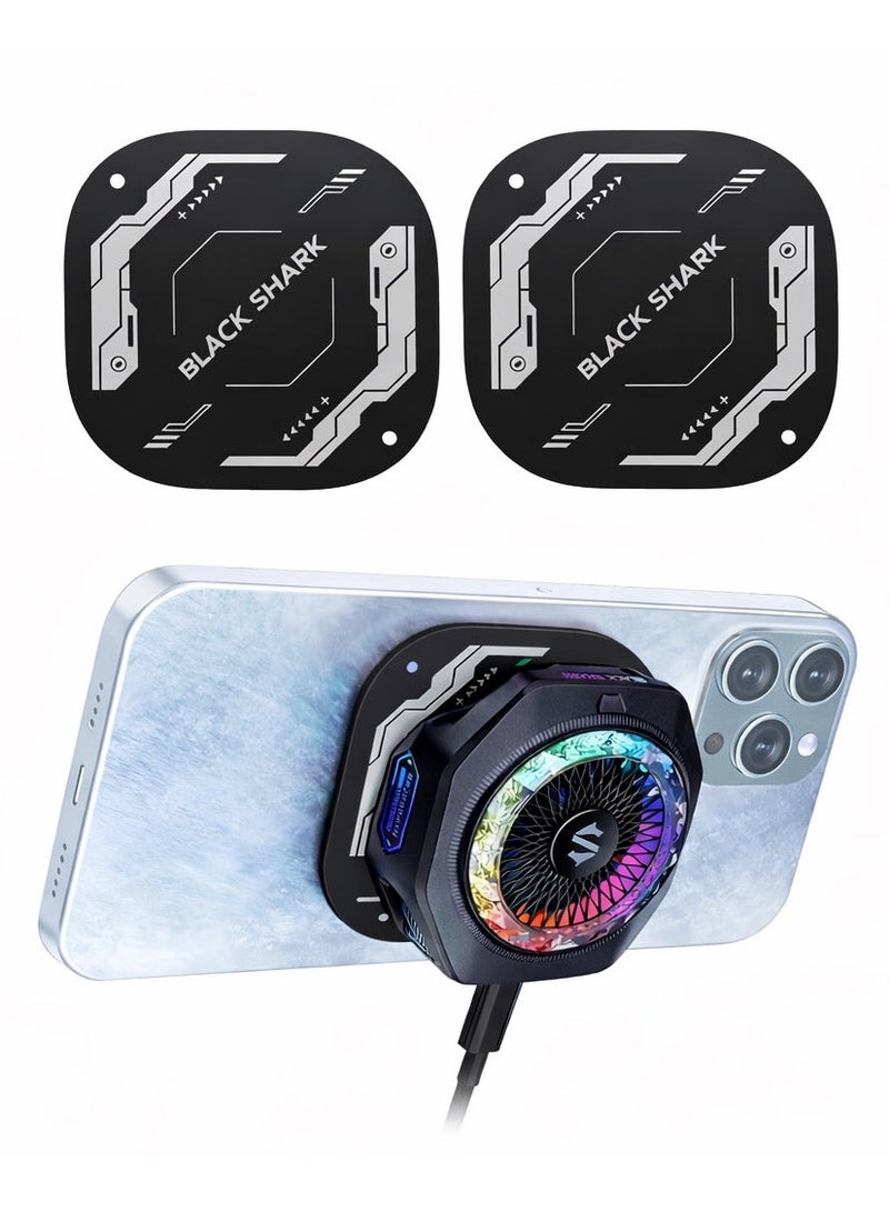 Magnetic Suction Sheet for Cell Phone Cooler by Black Shark, for Phones, 2 pcs Thermally Conductive Steel Plate with Strong Adhesive, Compatible for Most Cooling Devices or Magnetic Attachments - 2 pcs