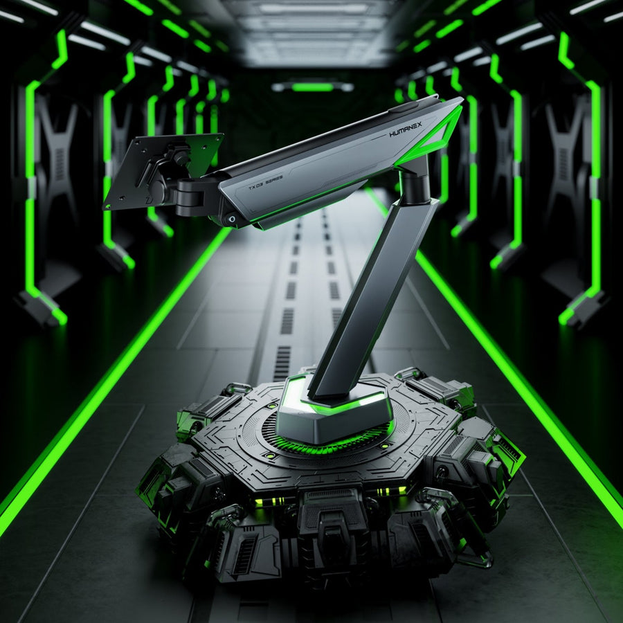 Humanex Infinity Mirror Premium Professional RGB Gaming Monitor Arm, H