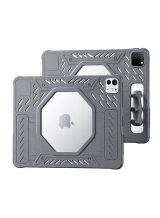 PLEXTONE GP60 Mark II Gaming Case for iPad Pro 11 Inch (2024 M4), Rugged Shockproof Tablet Case, Silicone Protective Cover with Cooling Fan Hole, Heat Dissipation Design, Anti-Slip Ergonomic Grip, Heavy Duty Drop Protection for Gaming & Work