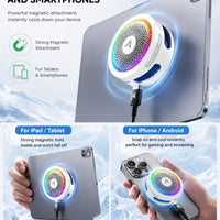 PIVA B3 Phone & iPad Cooler, 25W Magnetic Cooling Fan, Ultra-Quiet Portable Cool