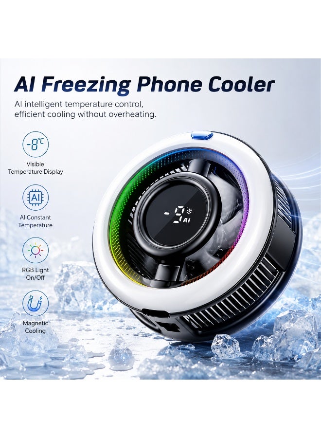 Memo CX17 Magnetic Smartphone Cooler, 15W Fast Cooling Semiconductor Radiator Fa