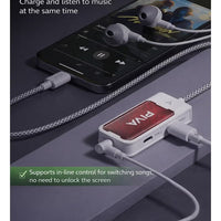 PIVA G41 4-in-1 Gaming Adapter & Converter, Type-C to 3.5mm Audio DAC 32Bit/384Khz & USB 2.0 Data Transfer Hub, PD 60W Fast Charging with Power Display, 480Mbps High-Speed, Compatible with RedMagic, iPad, iPhone, Samsung Mobile, Laptops, Mobile Phones