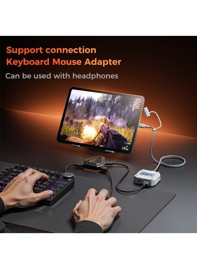 Plextone GS5 Pro Gaming Dongle Adapter & Converter, 5-in-1 USB-C to 3.5mm Audio 