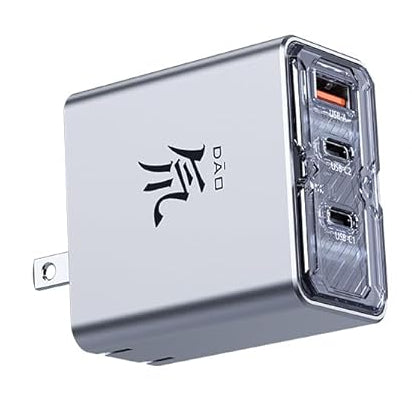 نوبيا ريد ماجيك كتلة شاحن USB-C 80W بثلاثة منافذ شاحن جدار سريع GaN PS PD30 محول طاقة لماك بوك برو/إير وديل XPS والآيباد برو وجالاكسي S24 وبيكسل والآيفون 16/15 وأكثر