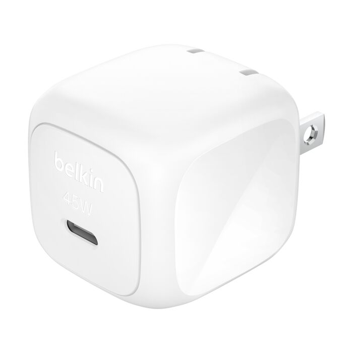 بيلكن شاحن جدار USB-C 45W - أبيض- BoostCharge شاحن جدار جديد محسّن للآيفون