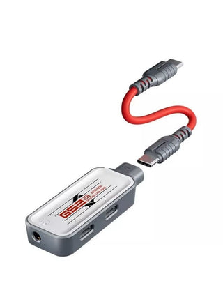 PLEXTONE GS2 Detachable 3 in 1 Double type C + Aux  Gaming Adapter and Converter  HD Audio + 60W Fast Charge , with Extra 60cm Long Cord, for RedMagic, iPad, iPhone, Mobile, Laptops, Samsung and Android