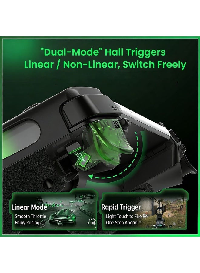 Mobile Game Controller GAMWING AB05, Type-C Telescopic Gaming Gamepad for iPhone, iPad, Android Phones & Tablets, Hall Effect Joysticks, RGB Lighting, Pass-Through Charging, Turbo Auto-Fire, Macro Buttons for PUBG Mobile, COD Mobile