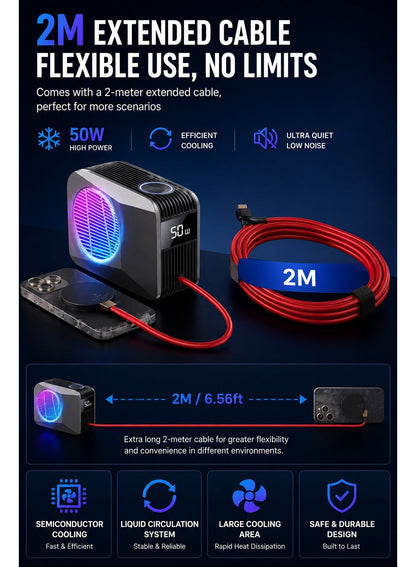 Ni-SHEN Nishen 50W Liquid Cooling Phone & Tablet Cooler – Premium Version - Magn