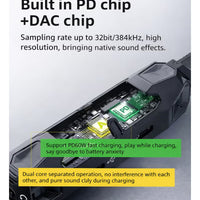 PIVA X41 4-in-1 USB-C Gaming Hub & Docking Station with DAC Sound Card, 60W PD Fast Charging, 3.5mm Audio Jack, USB Data Port, RGB Lighting – Compatible with iPhone, iPad, Android, RedMagic & Laptops