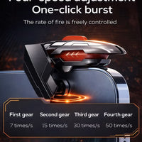 MEMO AK06 Automatic Laser Gaming Mobile Triggers, Super Fast Shooting, 25mAh long-lasting battery,High-Frequency Burst Mode, Alloy Buttons, iPhone/Android Compatible, PUBG Battlefield Accessory
