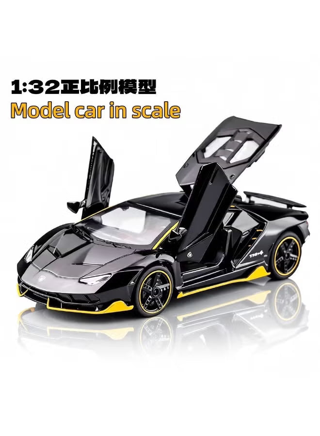 Lamborghini Centenario LP770-4 Concept – Premium Black and Gold Diecast Model Car with Opening Gullwing Doors, Perfect for Gifts, Office Desk Decoration, Kids’ Rooms, and Collectors