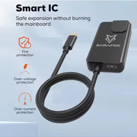 Sarafox 5-in-1 USB-C Gaming Docking Station & Hub Dongle with Gigabit Ethernet Adapter, Type-C to 3.5mm Audio, USB-A 3.1, 100W PD Fast Charging, Low-Latency Network for Gaming & Live Streaming – Compatible with RedMagic, iPad, iPhone 15/16/17 Series, Andr
