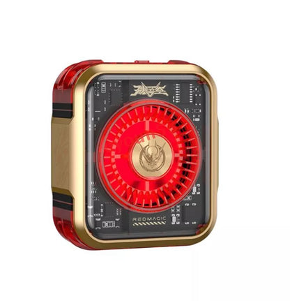 Golden RedMagic 5 Pro Magnetic Phone Cooler – Special Edition, 36W RGB Radiator Fan with Clip, Semiconductor Graphene Heatsink for Gaming, Streaming, iPhone, Android, iPad
