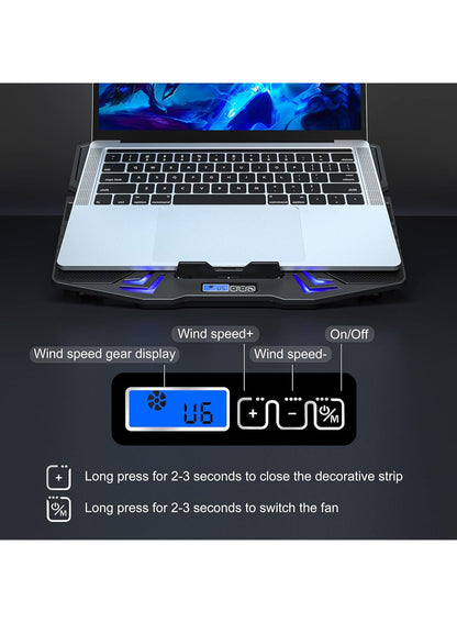 Ice Coorel K5 Laptop Cooling Pad with 5 Adjustable Heights