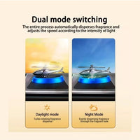 Car Air Freshener Helicopter Solar Energy Rotating Aromatherapy Aviation Al Alloy Diffuser Interior Decoration Accessories Diffuser For Car & Home Car Perfumes - INCLUDES NON SLIP MAT and AIR FRESHENER ESSENTIAL OIL