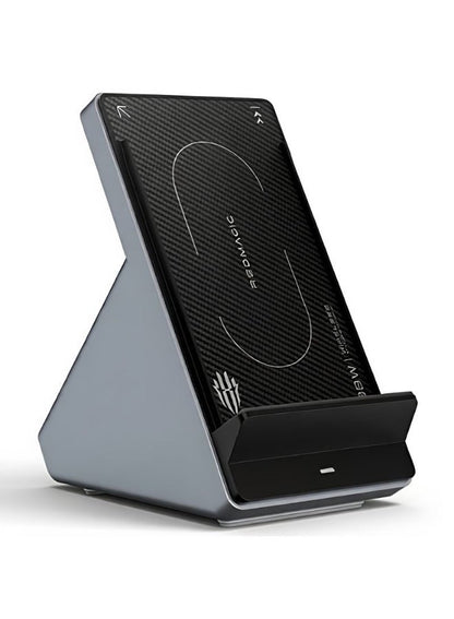 REDMAGIC 80W Fast Wireless Charger – Air-Cooled Wireless Charging with 5000 RPM Fan, Dual-Use Charger & Phone Stand, Carbon Fiber Texture, Multi-Device Compatibility, 8-Level Safety Protection, Includes 120W Power Adapter, For iPhone 17 and below