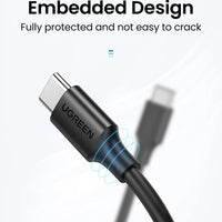 UGREEN USB C to USB-C Charger Cable 60W Type C to C 1 METER Lead Fast Charging Compatible With iPhone Air/17/16 Pro Max, Galaxy S25 Ultra, Pixel 9, iPad Pro 2024/Air 5, MacBook Pro (1M) (LEBANON ONLY)