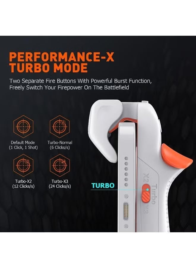BIGBIG WON Automatic Laser Gaming Mobile Triggers, Super Fast Shooting, 75mAh long-lasting battery,High-Frequency Burst Mode, Alloy Buttons, iPhone/Android Compatible, PUBG Battlefield Accessory - 1 piece only
