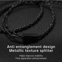 D 10-2 Hi-Fi Oxygen-Free Copper Audio Cable, 3.5mm Plug, 2-Pin Detachable Earphone Upgrade Cable for IEM Monitor Headphones, Compatible with KZ, CCA, TRN, QKZ, CVJ