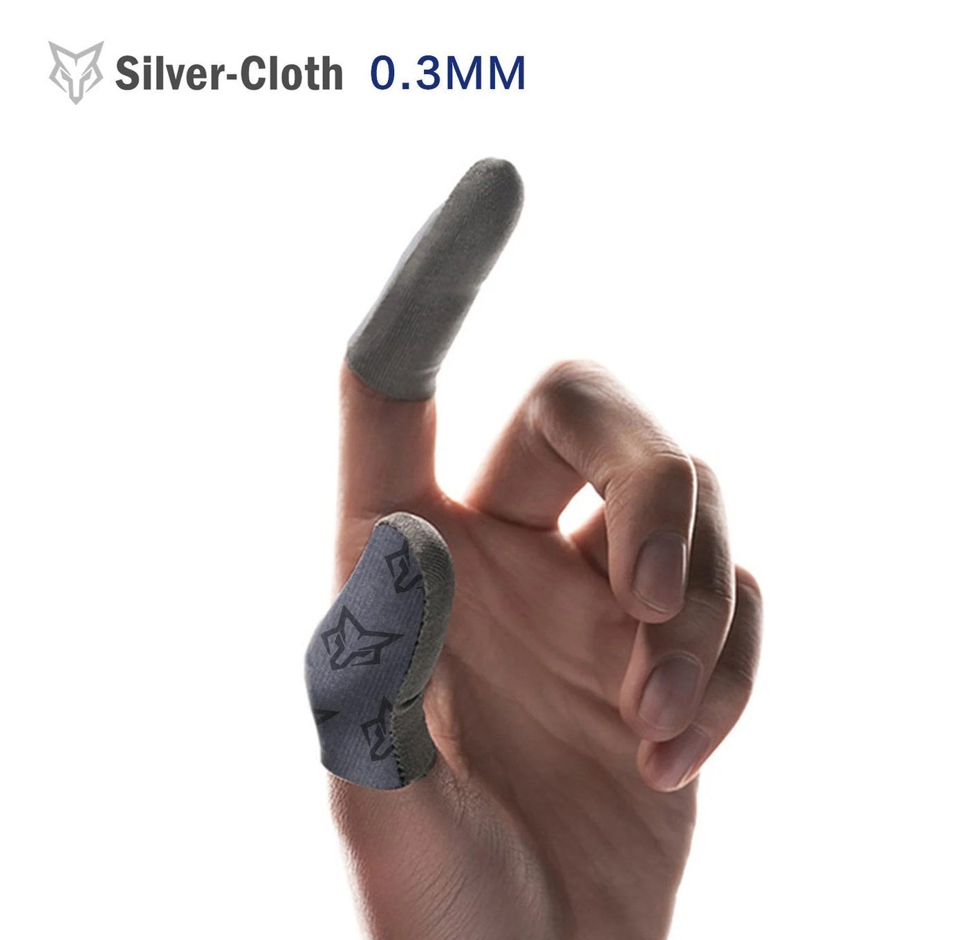Sarafox C1 4 Gaming Finger Sleeves (2-Piece Pack), 14% Silver-Cloth Anti-Sweat T