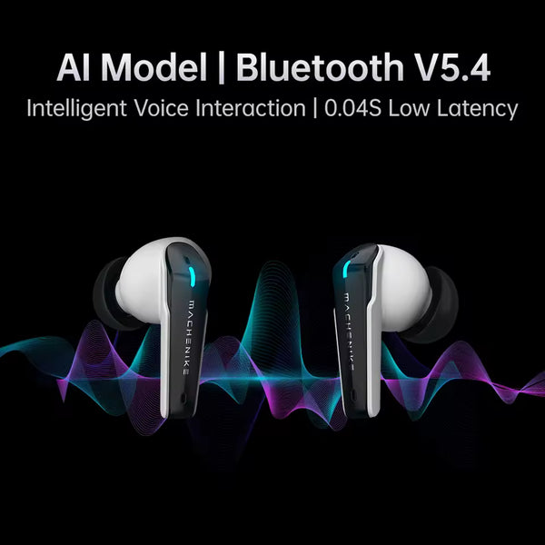 MACHENIKE TH60 PRO AI Wireless Bluetooth Headphones Translator Languages IN-Ear Gaming Earphones IPX5 Waterproof Bluetooth 5. 4
