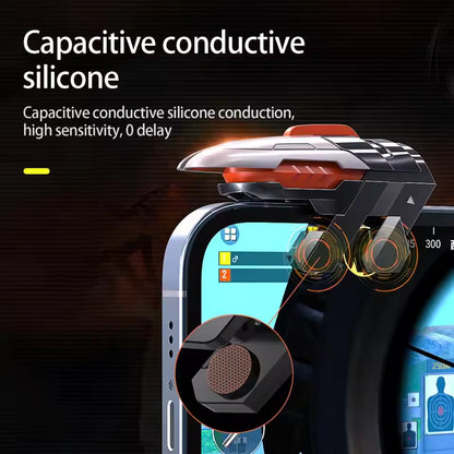 AK06 AUTO 6 Fingers Mobile Phone Gaming Accessories for PUBG Aim Shooting Gamepad Trigger L1R1 Button for IOS/ANDROID Game Controller - MOBILE ONLY