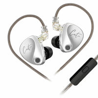 Z Castor Harman IEM Target Version IEM In-Ear Earphones – Dual Dynamic Drivers (10mm + 8mm), Tunable Sound with 4 Adjustment Switches (16 Profiles), Noise Isolating, 3.5mm, 0.75mm 2-Pin, Silver With Mic