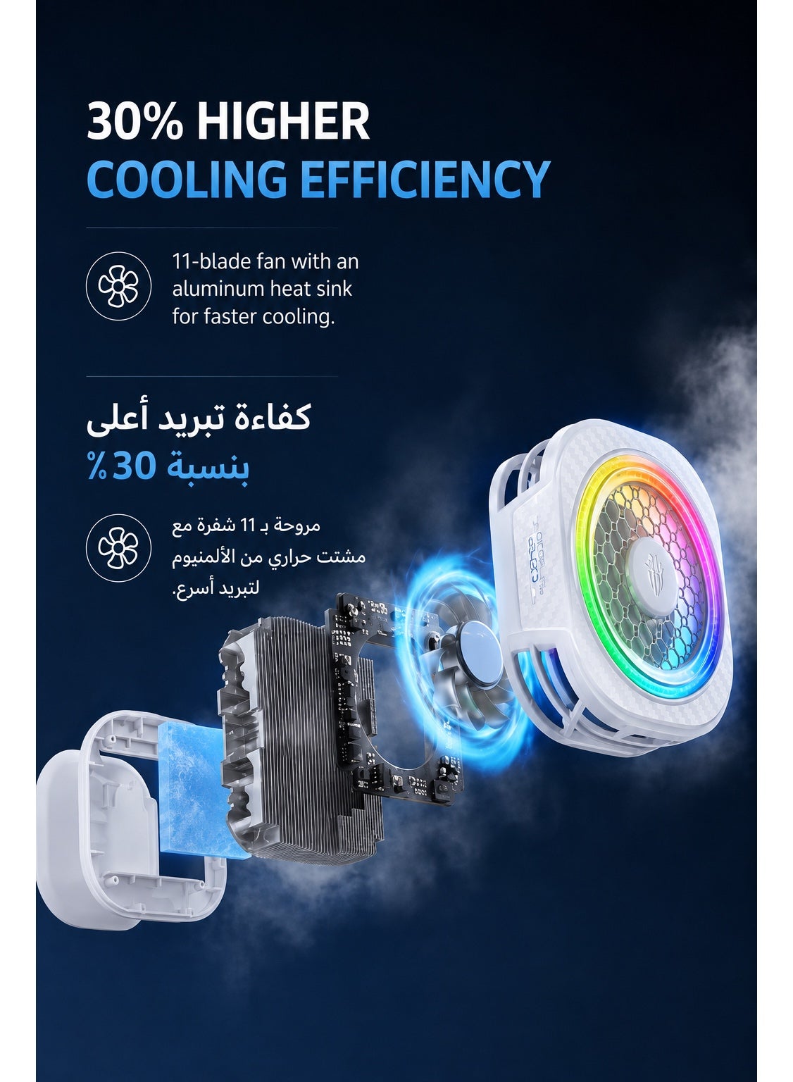 Phone Cooler RedMagic 8 Pro Magnetic Phone/Tablet Cooler – 36W Ultra-Cooling Gam