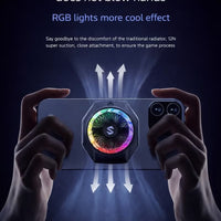 Phone Cooler Black Shark 5 Pro Magnetic Phone/Tablet Cooler – 35W Ultra-Cooling Gaming Fan with 45W Adapter, RGB LED, APP Smart Temperature Control, Detachable Handle – For iPhone, RedMagic, Samsung, Android, iPad & Tablets (Perfect for PUBG Mobile & COD)