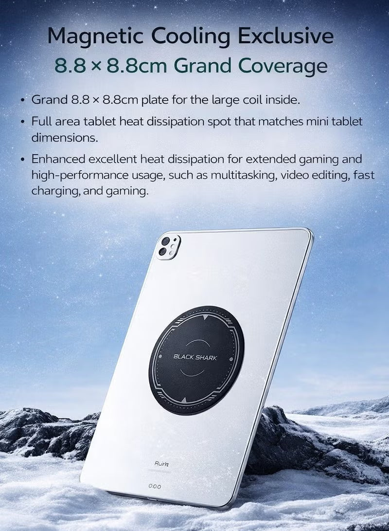 Magnetic Suction Sheet for Tablet Cooler by Black Shark, for Tablets, Thermally Conductive Steel Plate with Strong Adhesive, Compatible for Most Cooling Devices or Magnetic Attachments - for iPAD Pro, Xiaomi Pad, and many other Tablets
