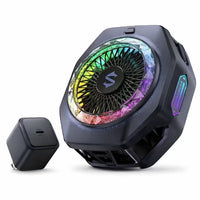Phone Cooler Black Shark 5 Pro Magnetic Phone/Tablet Cooler – 35W Ultra-Cooling Gaming Fan with 45W Adapter, RGB LED, APP Smart Temperature Control, Detachable Handle – For iPhone, RedMagic, Samsung, Android, iPad & Tablets (Perfect for PUBG Mobile & COD)