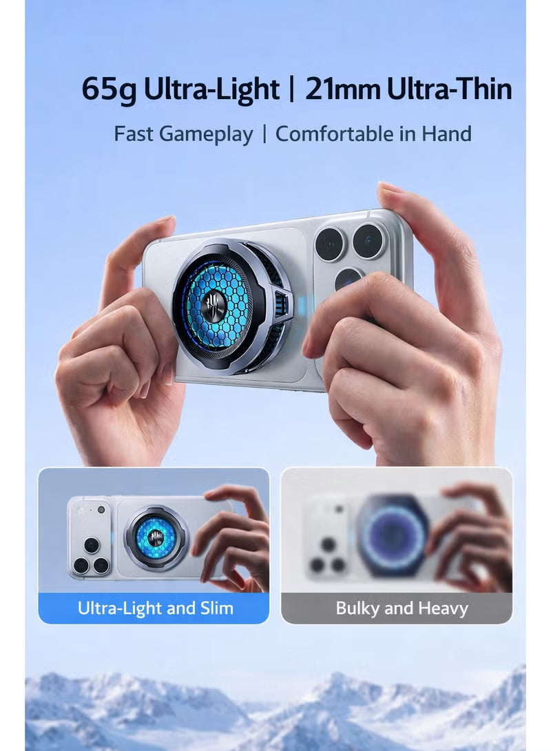 Phone Cooler RedMagic 8 Air – Ultra-Light 18W Magnetic Gaming Fan with Clip & Semiconductor Heatsink For Smartphones Android & iPhone, Perfect for RedMagic Astra (Perfect for PUBG Mobile, COD, Fortnite & More)