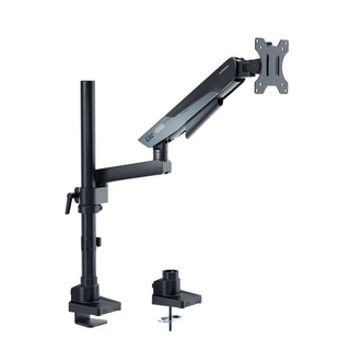 Humanex Premium Professional Gaming Monitor Arm, Single Monitor Desk Mount with Regular and Inverted Install for 17–40″ Screens, Supports up to 12 kg, Full Motion Tilt, Swivel and 360° Screen Rotation, VESA 75×75 / 100×100, Built In Cable Manageme