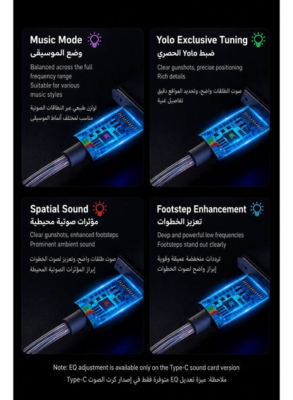 KZ AXAS iem Type C Gaming Headset with dual Microphones, & Built-in DSP Sound Ca