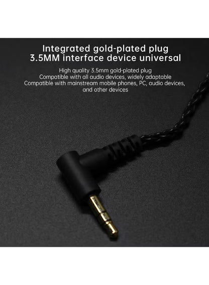 كابل صوتي ND 10-2 Hi-Fi من النحاس الخالي من الأكسجين، قابس 3.5 ملم، كابل تحسين سماعات أذن قابل للفصل ثنائي الدبابيس لسماعات مراقبة IEM، متوافق مع KZ و CCA و TRN و QKZ و CVJ